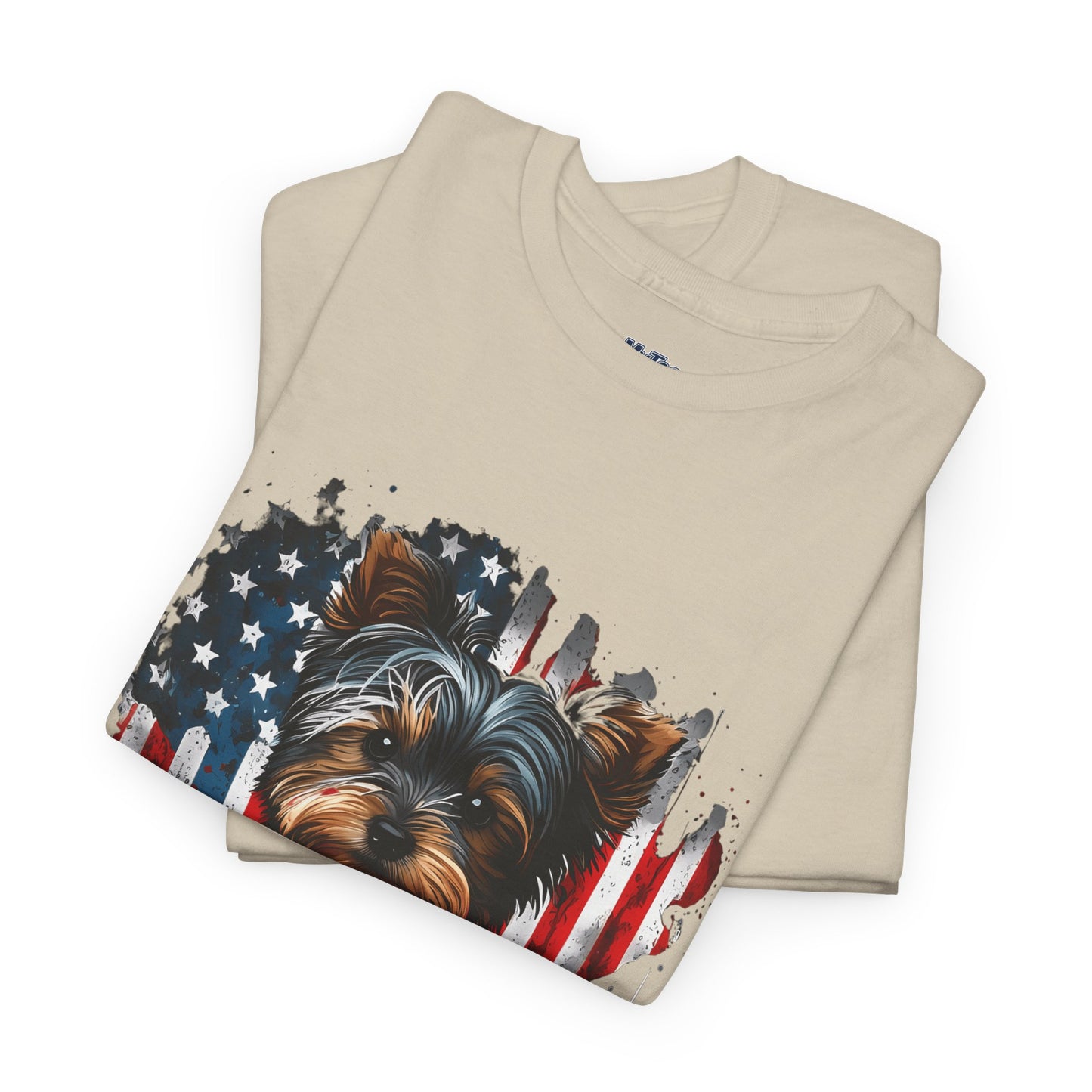 Patriotic American Yorkshire Terrier With sunglasses Unisex T-Shirt