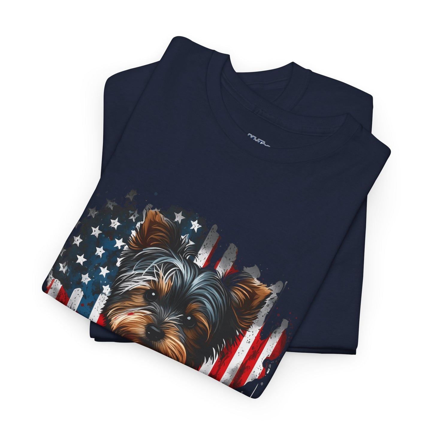 Patriotic American Yorkshire Terrier With sunglasses Unisex T-Shirt