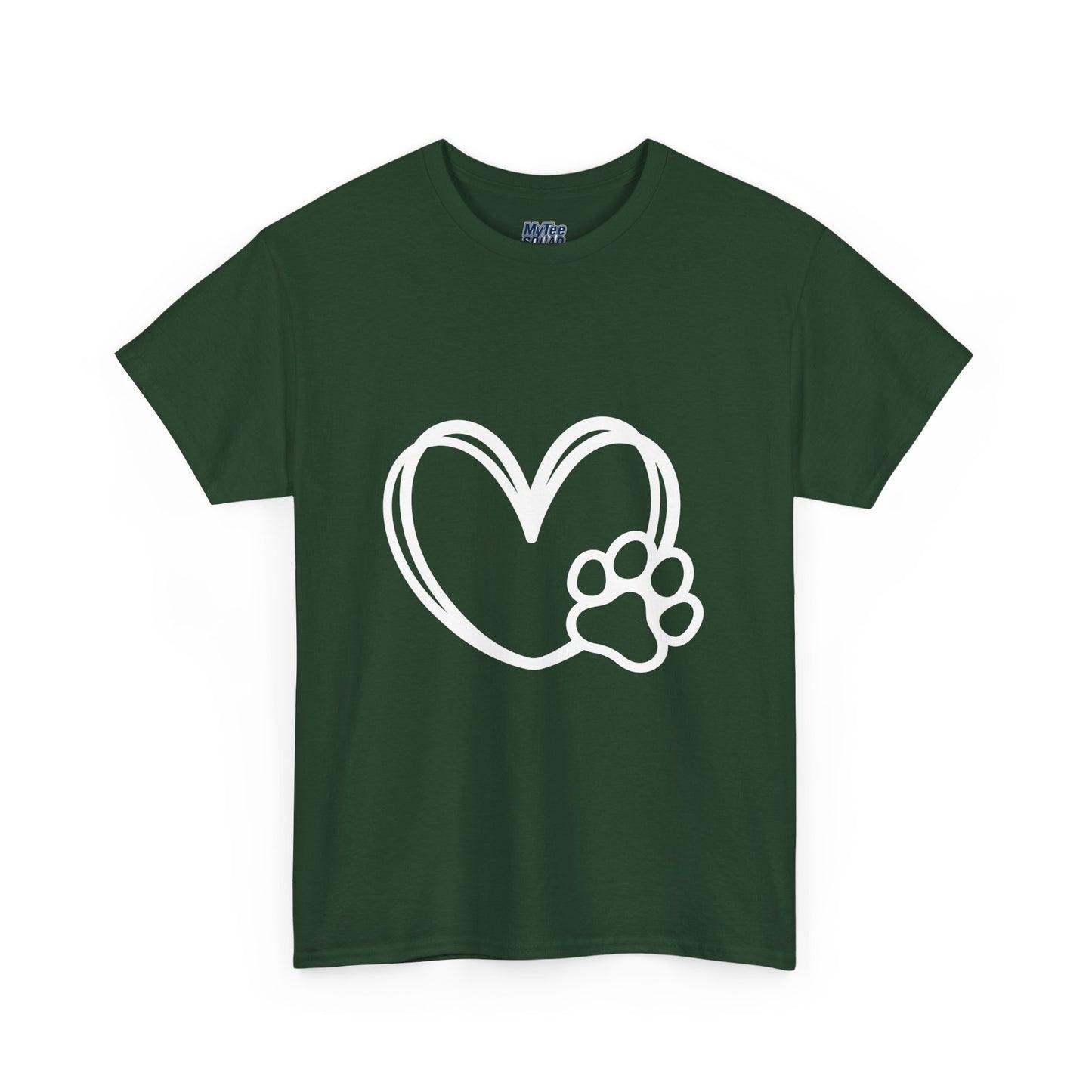 Simple Paw Heart Unisex T-Shirt – For Dog Lovers