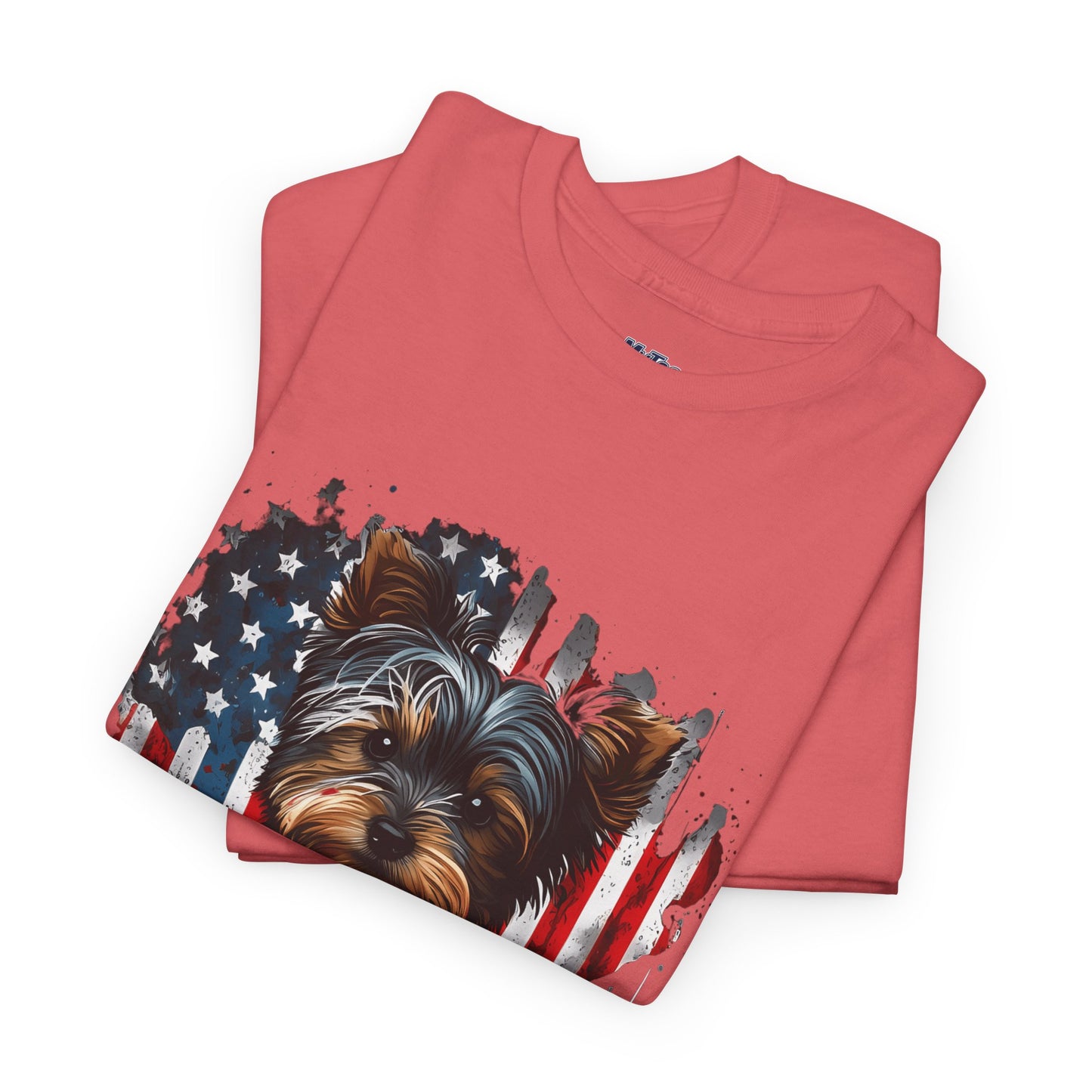 Patriotic American Yorkshire Terrier With sunglasses Unisex T-Shirt