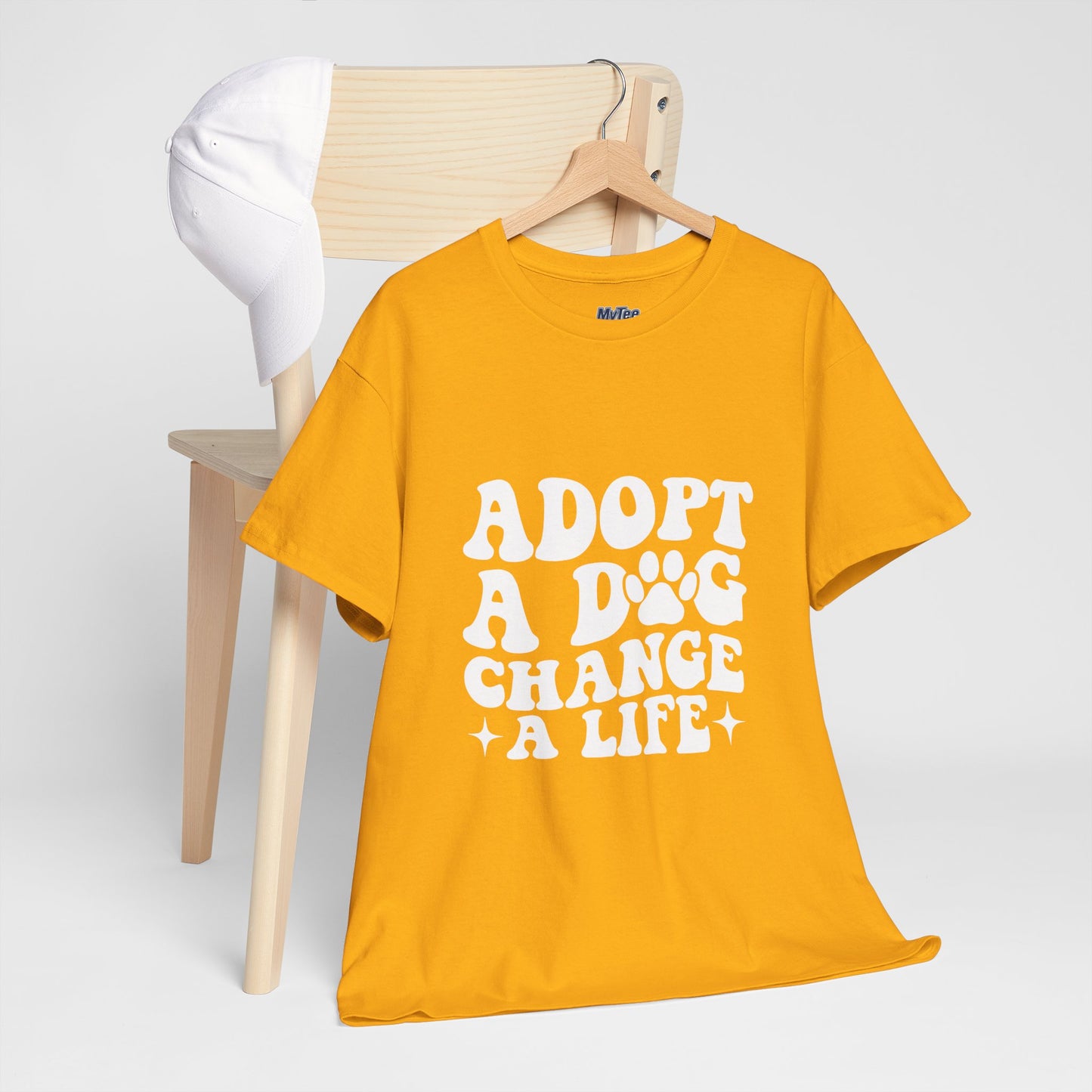 Adopt a Dog Change a Life Cotton T-Shirt - Perfect for Animal Lovers