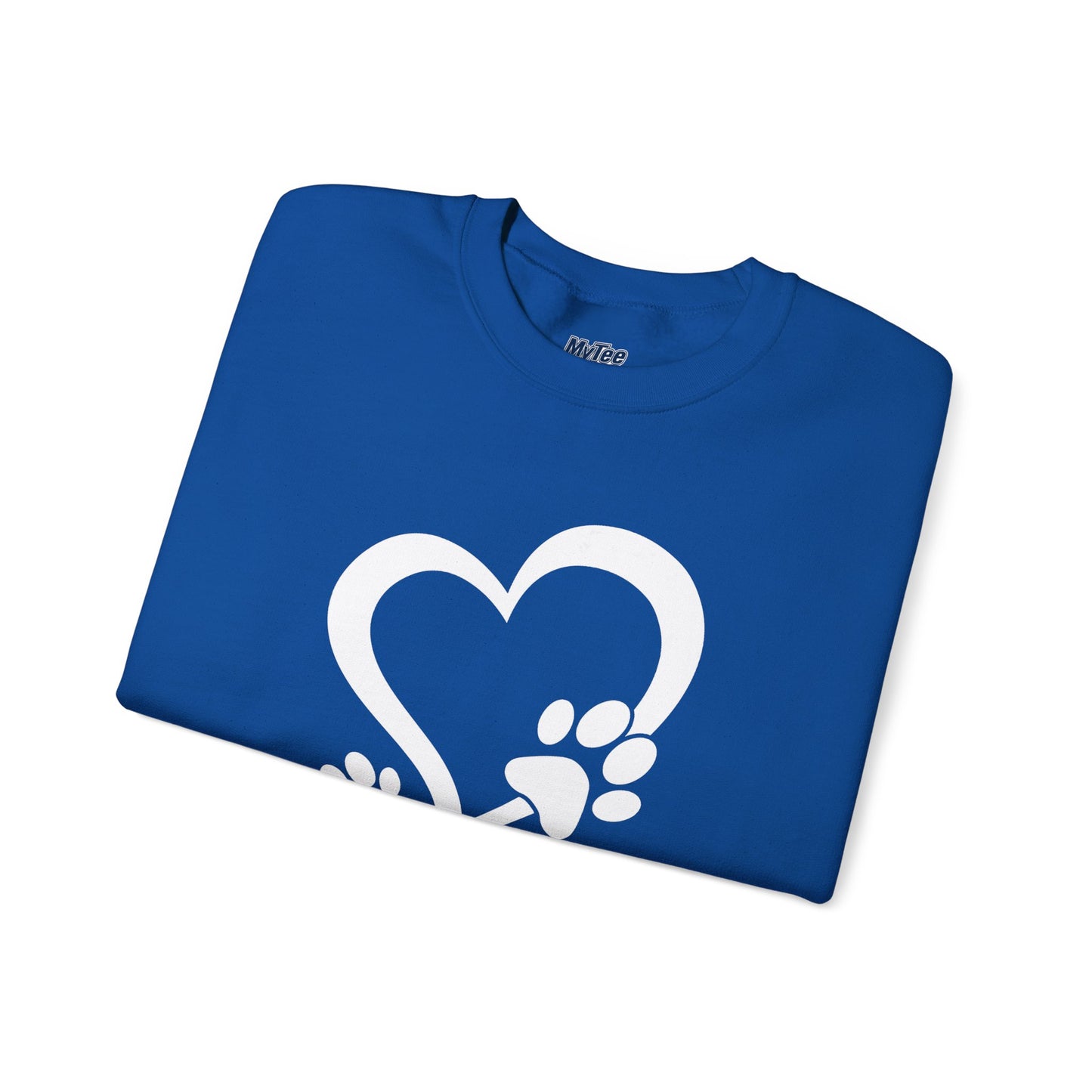 Pawprints On My Heart – Cozy Minimalist Dog Lover Sweatshirt