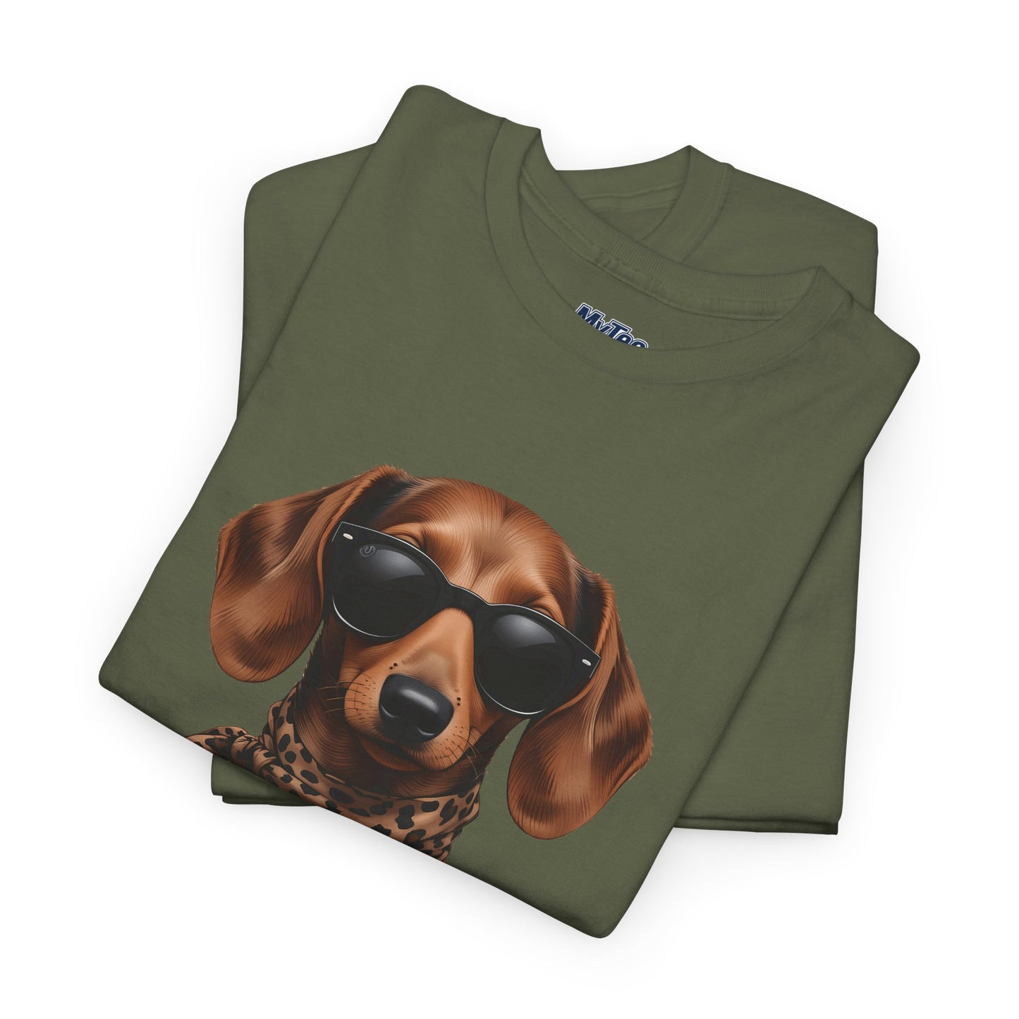 Dachshund With A Scarf Cotton T-Shirt