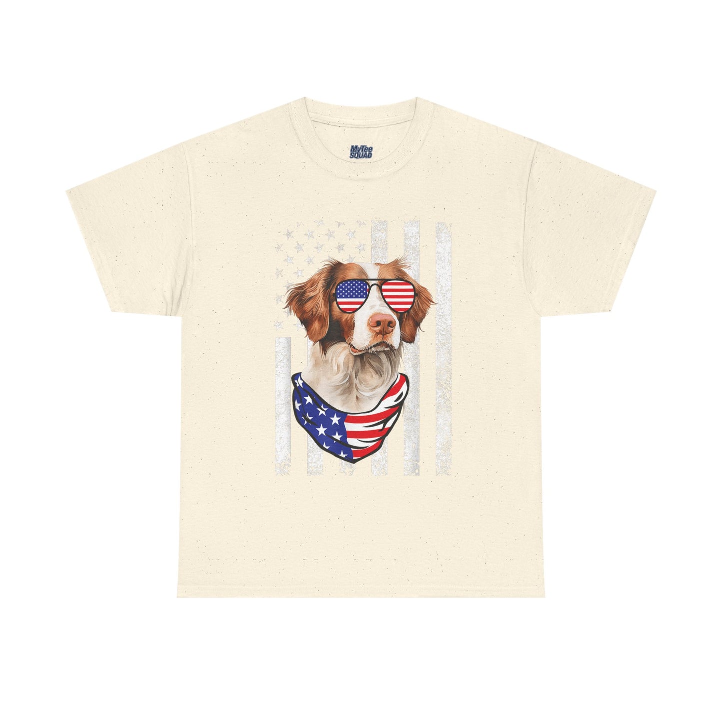 Patriotic Brittany Spaniel with Sunglasses Unisex T-Shirt