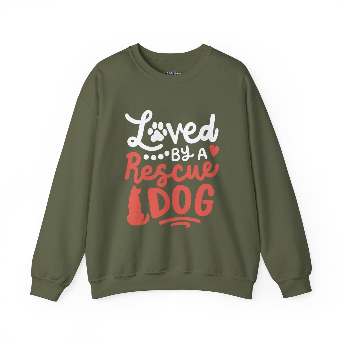 Loved By A Rescue Dog Sweatshirt | Animal Lover Gift, Cozy Crewneck