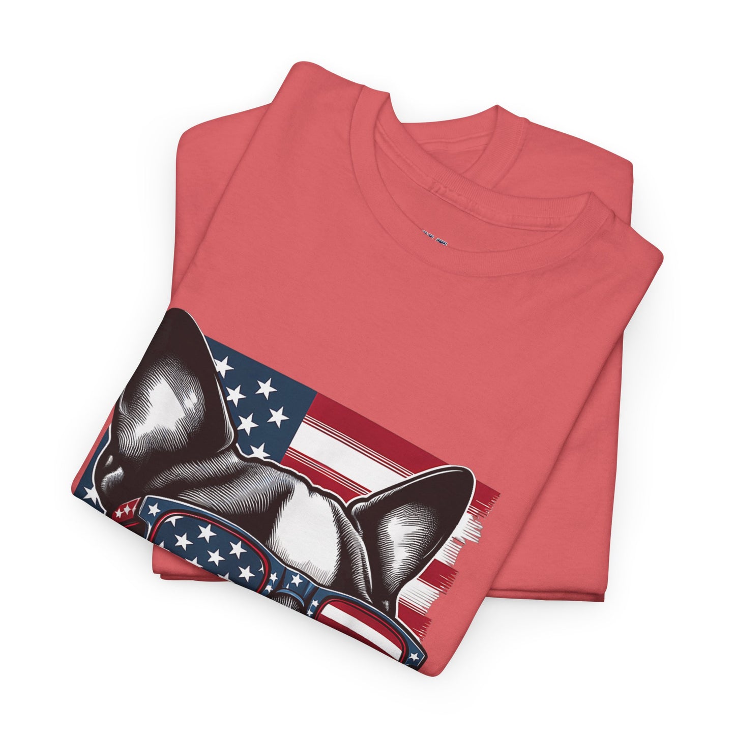 Patriotic Boston Terrier with Sunglasses Unisex T-Shirt