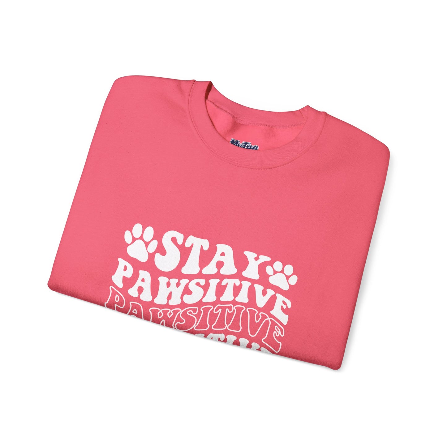 Stay Pawsitive Unisex Heavy Blend Crewneck Sweatshirt