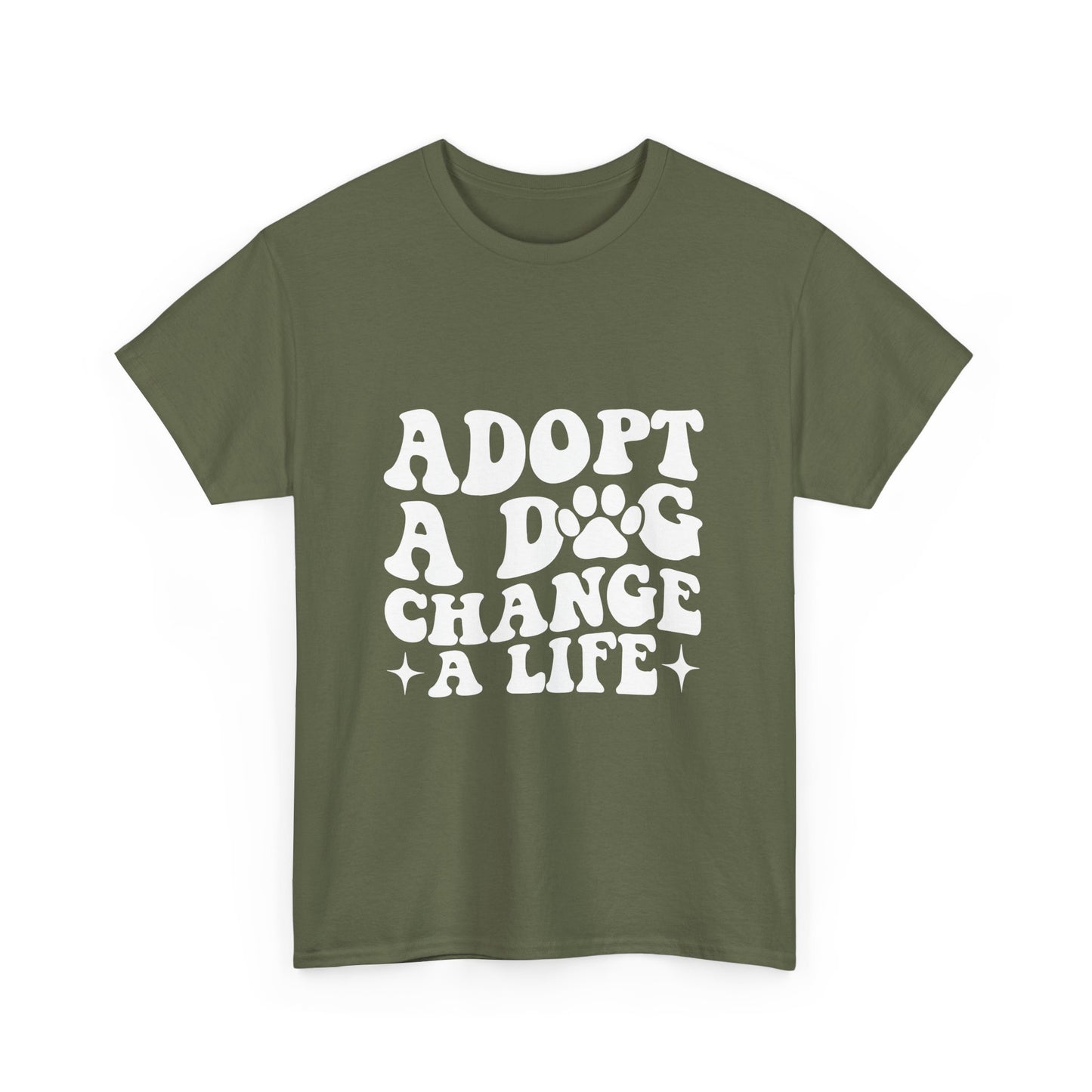 Adopt a Dog Change a Life Cotton T-Shirt - Perfect for Animal Lovers