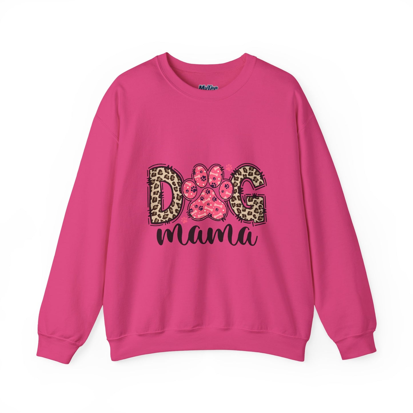 Dog Mama Leopard Print Crewneck Sweatshirt