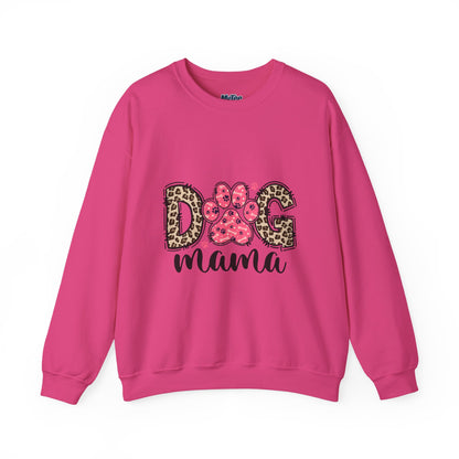 Dog Mama Leopard Print Crewneck Sweatshirt