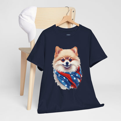 Patriotic pomeranian Unisex T-Shirt