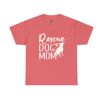 Rescue Dog Mom Cotton T-Shirt | Dog Lover