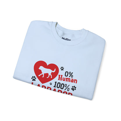 0% Human 100% Labrador Unisex Sweatshirt