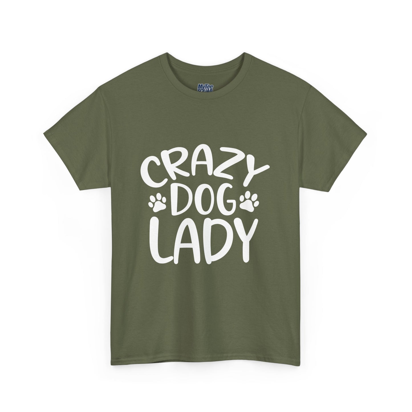 Crazy Dog Lady Heavy Cotton T-Shirt | Best Gift For Dog Mom