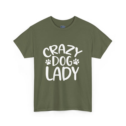 Crazy Dog Lady Heavy Cotton T-Shirt | Best Gift For Dog Mom