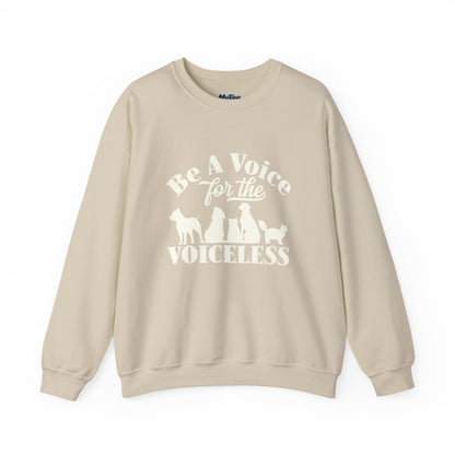 Be A Voice  For The Voiceless Unisex Sweatshirt – Animal Rescue Awareness