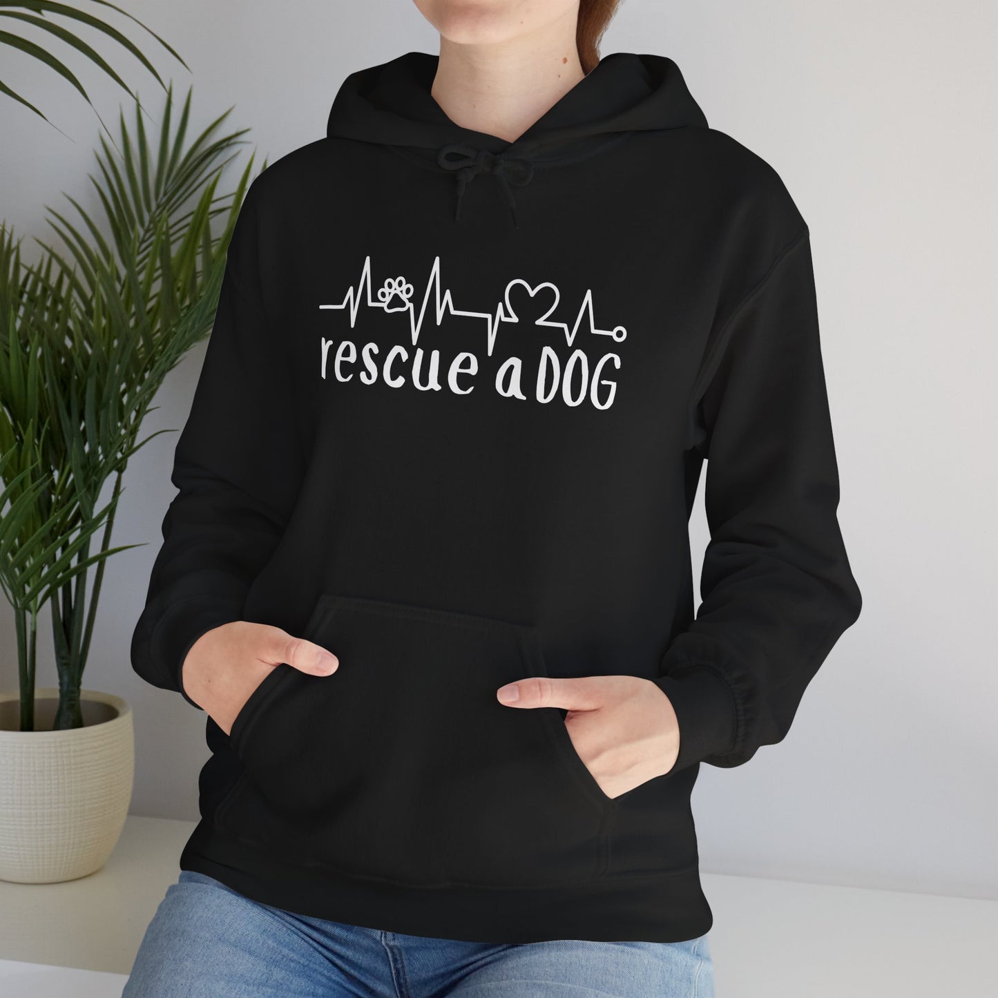 Rescue A Dog Hoodie Pet Lover Unisex Sweatshirt | Adoption Awareness Apparel