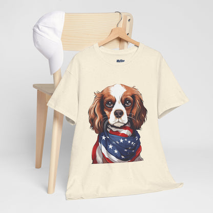 Patriotic Cavalier King Charles Spaniel Unisex T-Shirt