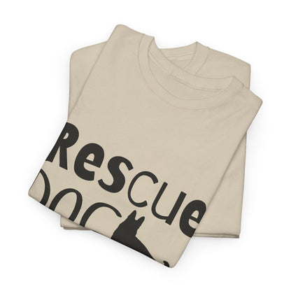 Rescue Dog Mom Cotton T-Shirt