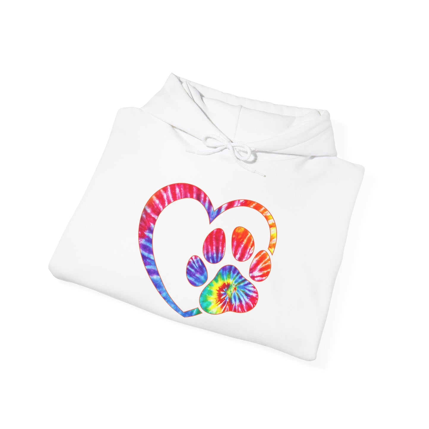 Paw Love Tie-Dye Hoodie – Wear Your Heart In Color