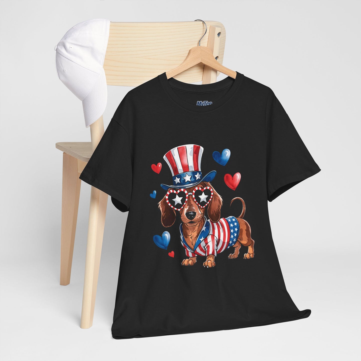 Patriotic Dachshund Unisex T-Shirt | Dog Lover Gift, July 4th Celebration