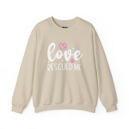 Love Rescued Me Unisex Sweatshirt – Heartfelt Dog Adoption Apparel