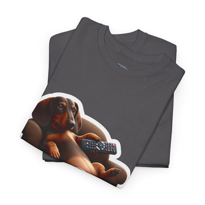 Dachshund Chill Mode Tee – Remote In Paw, Stress-Free Style