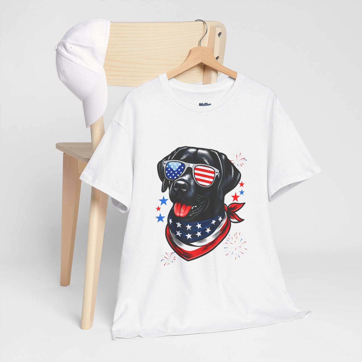 Patriotic American Labrador Retriever With Sunglasses Unisex T-Shirt