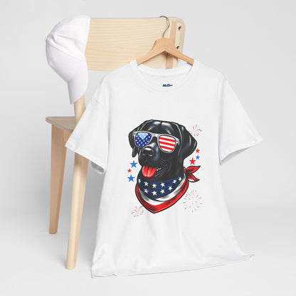 Patriotic American Labrador Retriever With Sunglasses Unisex T-Shirt