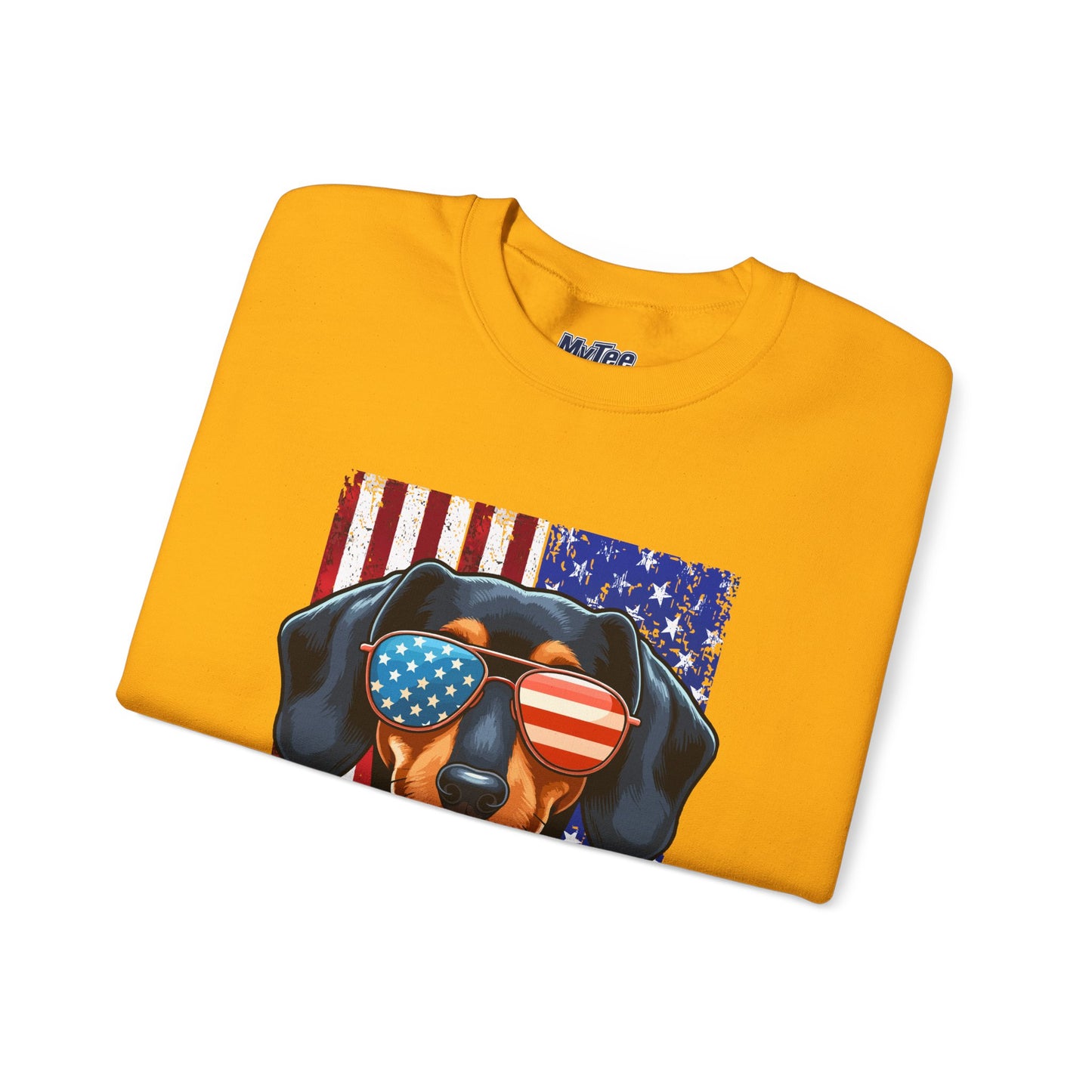 Patriotic Dachshund Flag Shades Unisex Sweatshirt