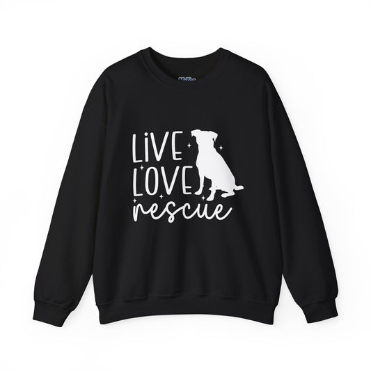 Live Love Rescue Crewneck Sweatshirt | Cozy Pet-Lover Gift