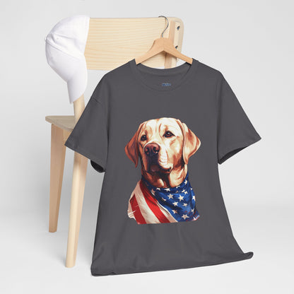 Patriotic Labrador In Stars & Stripes Unisex T Shirts