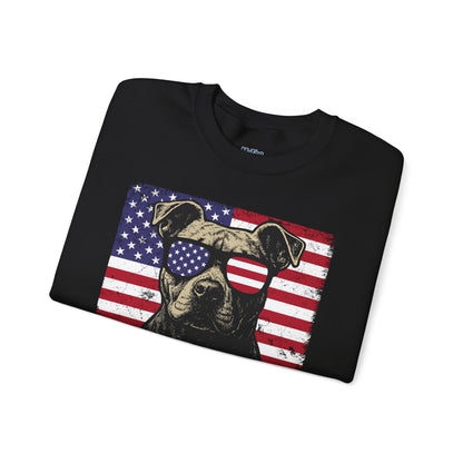 Show Me Your Pitties Patriotic Pitbull Sweatshirt – Funny USA Dog Lover Pullover
