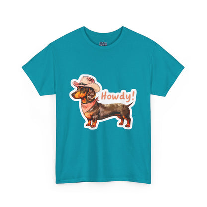 Dachshund Howdy Unisex T-Shirt – Southern Charm For Pup Fans