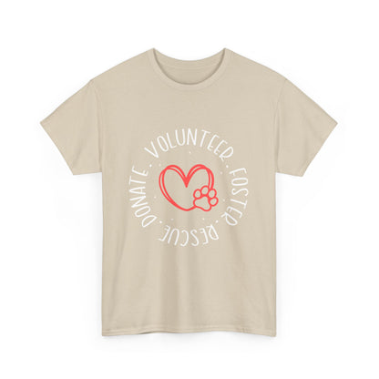 Pet Lover's Heart Volunteer Rescue Foster Donate Unisex T-Shirt