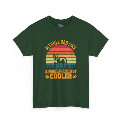 Pitbull Dad Like A Regular Dad But Cooler T-Shirt | Best Gift For Dog Father