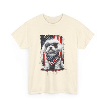 Patriotic Havanese Unisex Cotton T-Shirt