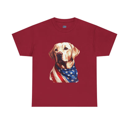Patriotic Labrador In Stars & Stripes Unisex T Shirts