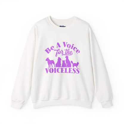 Be A Voice  For The Voiceless Unisex Sweatshirt – Animal Rescue Awareness