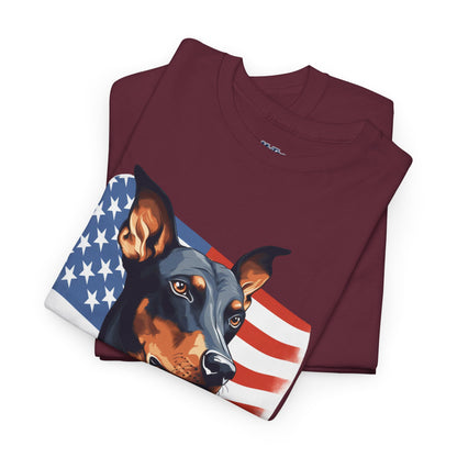 Patriotic Doberman Pinscher Unisex T-Shirt