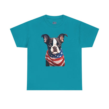 Patriotic Boston Terrier Unisex T-Shirt