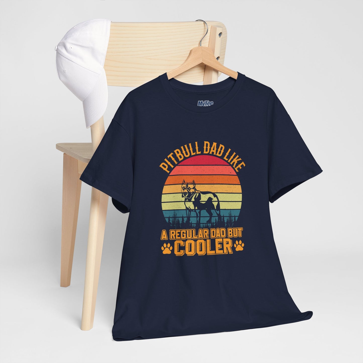 Pitbull Dad Like A Regular Dad But Cooler T-Shirt | Best Gift For Dog Father