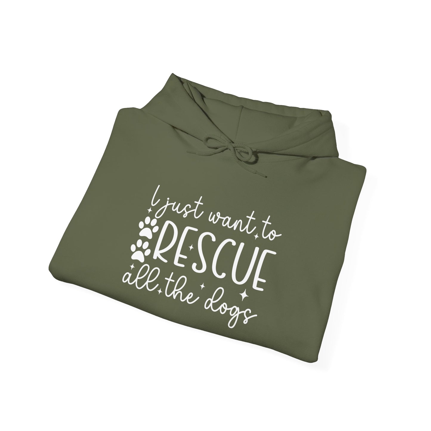 I Just Want To Rescue All The Dogs Unisex Hoodie- Rescue Vibes Only