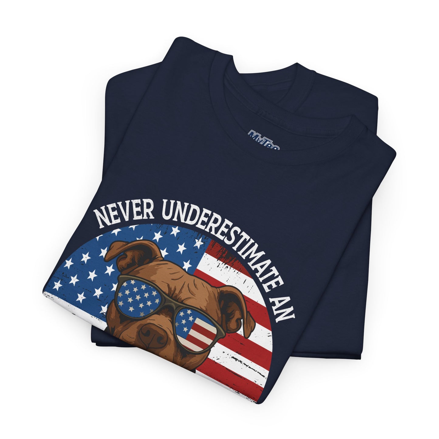 Never Underestimate An Old Man With A Pitbull T-Shirt | Gift For Dog Father