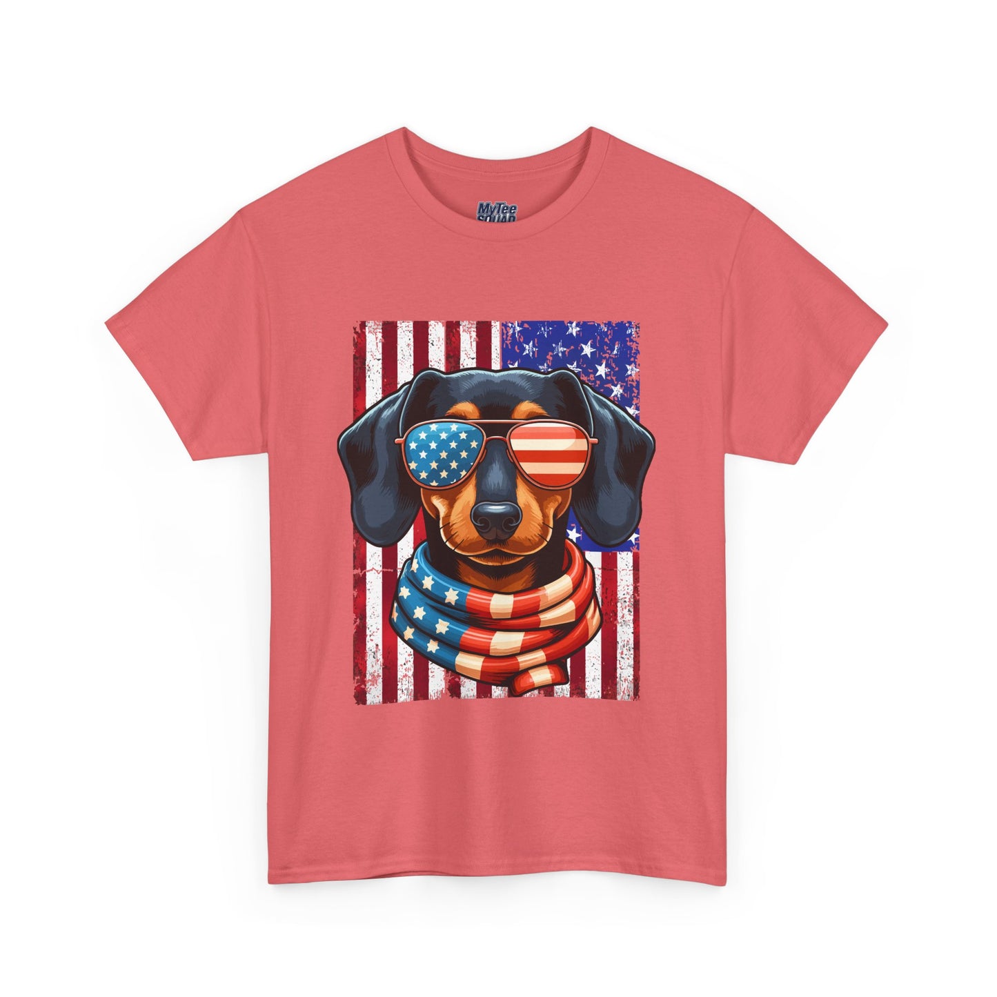 Patriotic Dachshund Dog Flag Shades Unisex T-Shirt