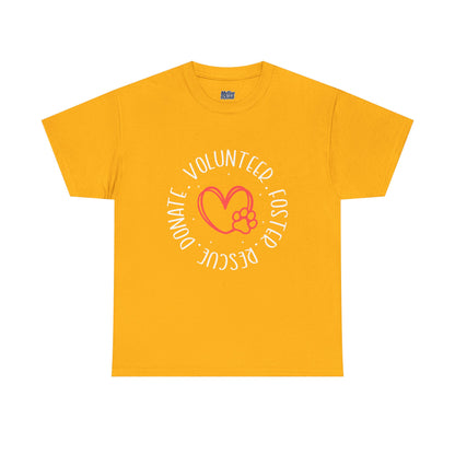 Pet Lover's Heart Volunteer Rescue Foster Donate Unisex T-Shirt