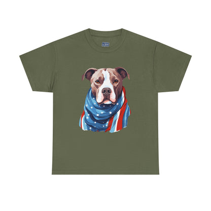 Patriotic American Staffordshire Terrier Unisex T-Shirt