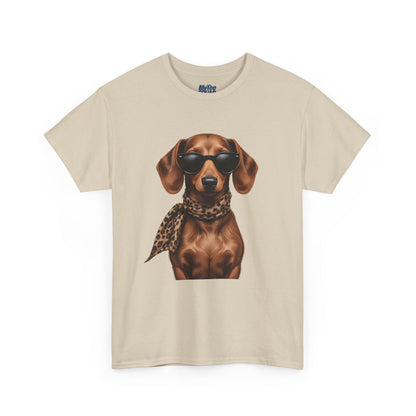 Dachshund With A Scarf Cotton T-Shirt
