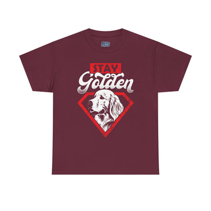 Stay Golden Unisex Cotton T-Shirt | Best Gift For Dog Lover