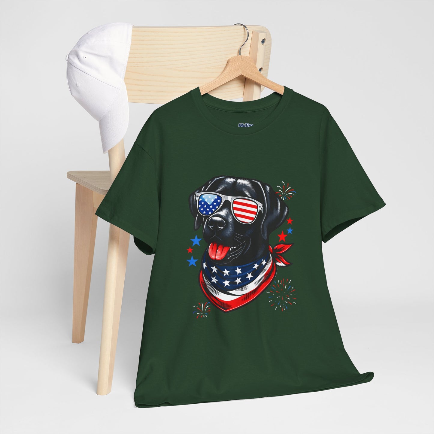 Patriotic American Labrador Retriever With Sunglasses Unisex T-Shirt